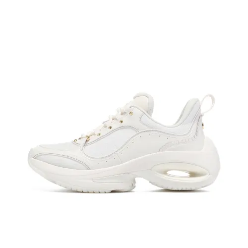 LI NING 1990 Heart Dance Амортизация Износостойкий Низкий Топ Повседневная Обувь Женская Экрю