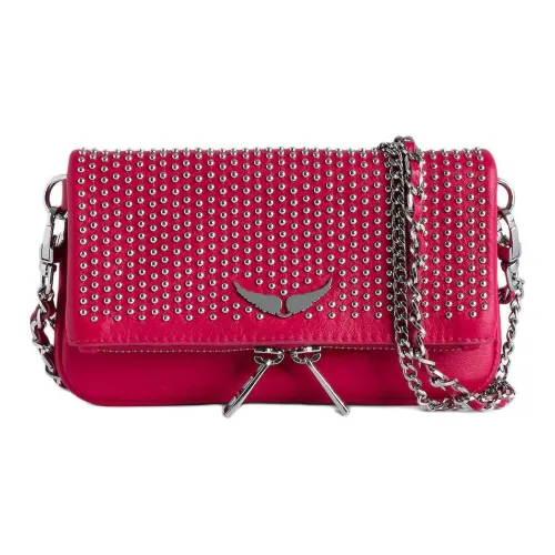 Zadig Voltaire Коровья кожа Через плечо Одно плечо Клатч Маленький Женский Розовый