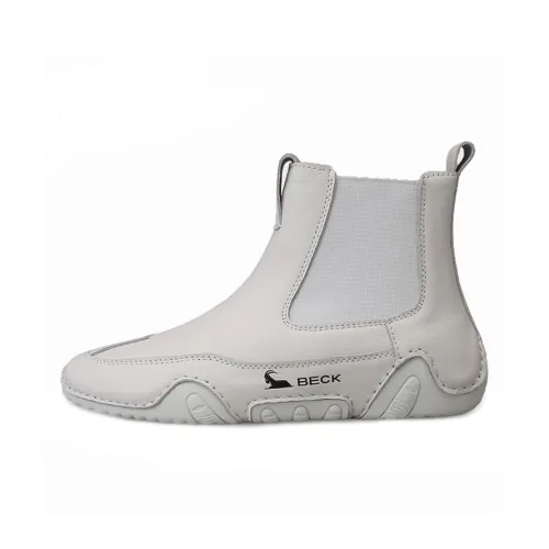 BECK Slip-resistant Abrasion-resistant High Top Casual Women's Ecru BECK Противоскользящий Устойчивый к истиранию Высокий Топ Повседневный Женский Экрю