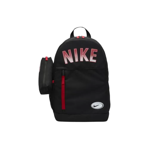 Nike Ткань Рюкзак Стандартный Унисекс Черный Угольный Черный Университетский Красный