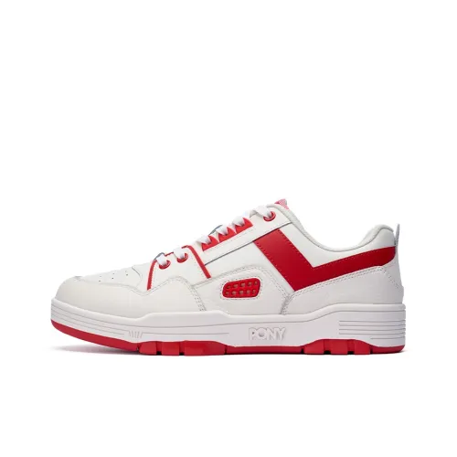 PONY M100 противоскользящие амортизаторы низкие топ кроссовки для скейтбординга унисекс бежево-красные