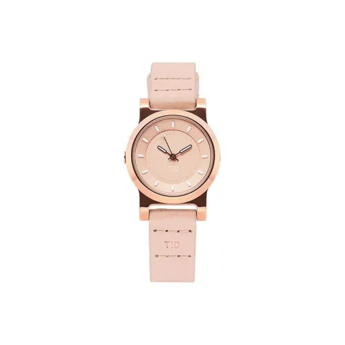 TID WATCHES Наручные часы Кварцевый механизм Кожаный ремешок Розовое золото Циферблат часов Женские часы