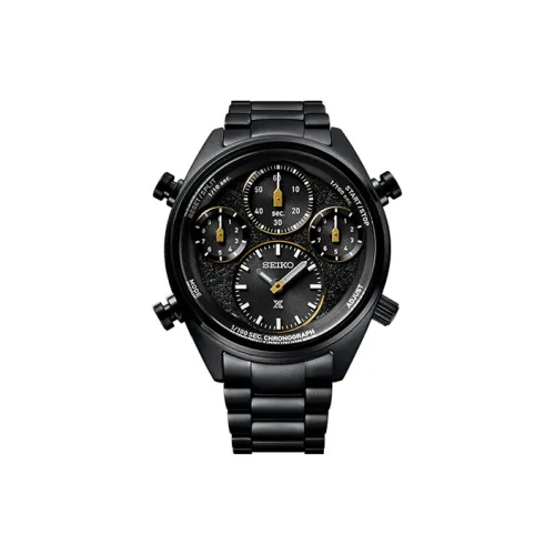 SEIKO Presage Series Механический механизм часы с ремешком из нержавеющей стали черный циферблат SFJ007P1