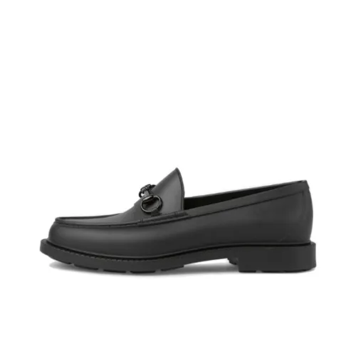 GUCCI Лоферы с пряжкой Horsebit, черные, мужские