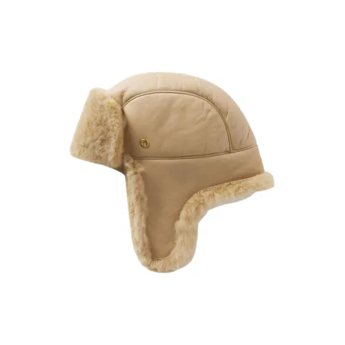 Loro Piana Sheepskin Шапка-ушанка Женская Коричневая