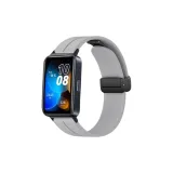 Складная застежка, силиконовый ремешок, светло-серый