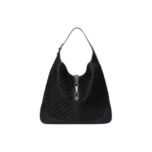 GUCCI Jackie 1961 Вельветовая Сумка через плечо Большая Женская Черная