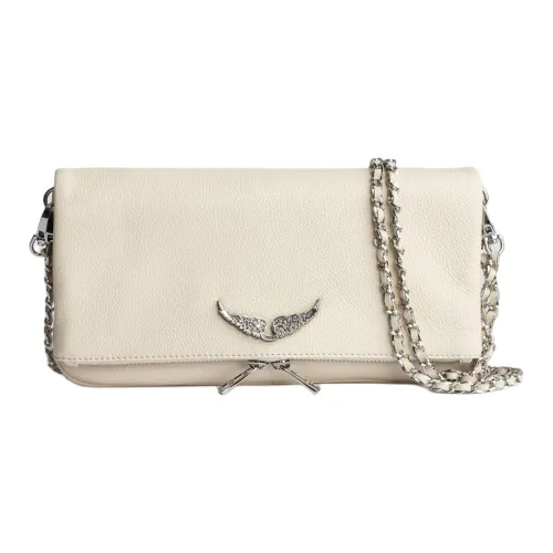 Zadig Voltaire Коровья кожа Одно плечо Через плечо Клатч Женская Белая