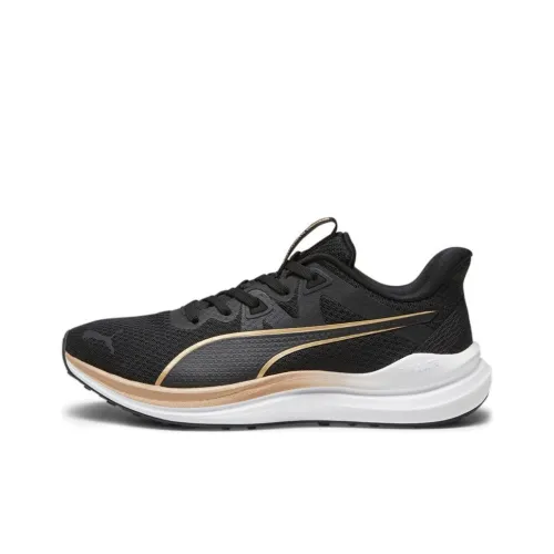 PUMA Reflect Lite Trail Устойчивый к истиранию Дышащие Низкие Беговые кроссовки Женские Черные