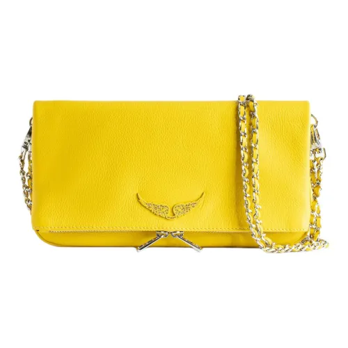 Zadig Voltaire Телячья кожа Через плечо Одно плечо Клатч Женский Желтый