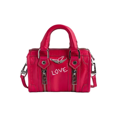 Zadig Voltaire Сумка через плечо из коровьей кожи женская розовая