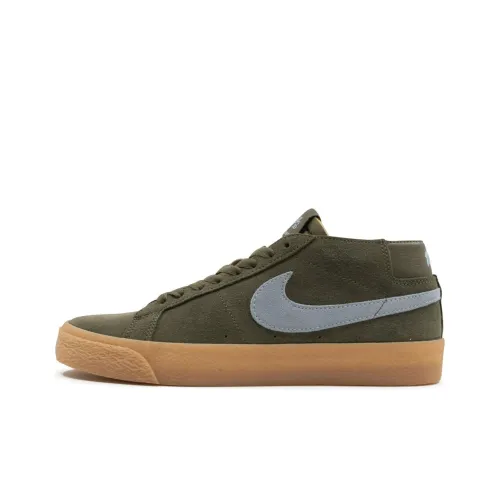 Nike SB Zoom Blazer Low Топ Скейтборд Кроссовки Унисекс Оливково-зеленый