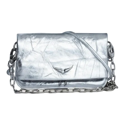 Zadig Voltaire Коровья кожа Клатч Маленький Женский Серебряный