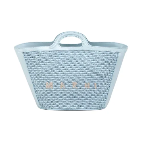 MARNI TROPICALIA Вышивка Детали Сумка-тоут Сумка для покупок Сумка через плечо Сумка Маленькая Женская Синяя