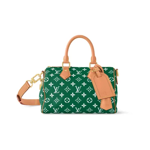 LOUIS VUITTON Speedy Кожа Подушка Сумка Сумка через плечо Сумка Обычная Мужская Зеленая