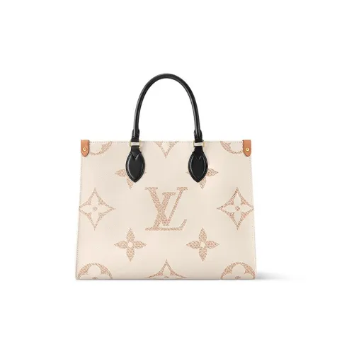 LOUIS VUITTON ONTHEGO Корова Кожа Jungle Сумка Тоут Сумка Сумка для покупок Сумка среднего размера Женская Бежевая