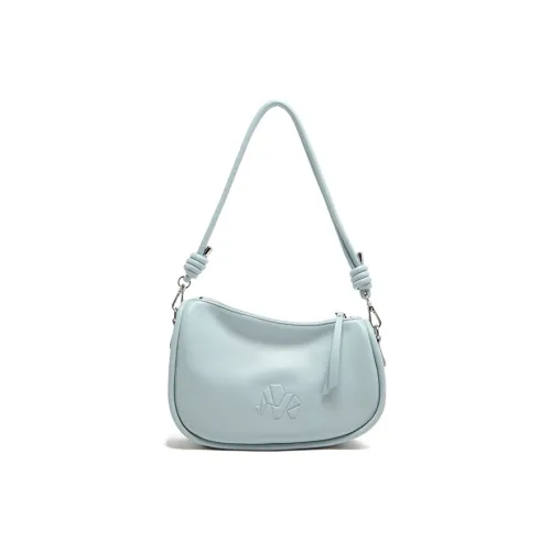 MICOCAH ПУ (полиуретан) Сумка через плечо Стандартная Женская Ледяной синий Зернистый белый Элегантный черный