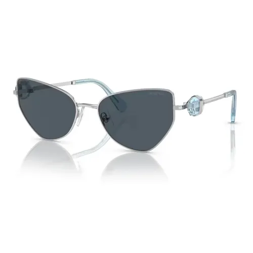 Swarovski Нерегулярная форма Солнцезащитные очки Мужской Серебряный