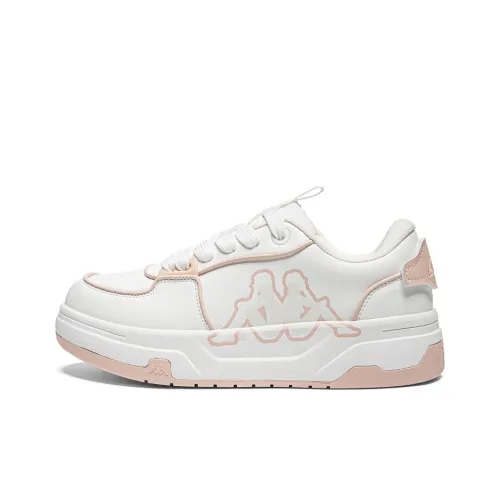 KAPPA Шорты Устойчивые к истиранию Низкий Топ Скейтборд Кроссовки Женские Белые Розовые