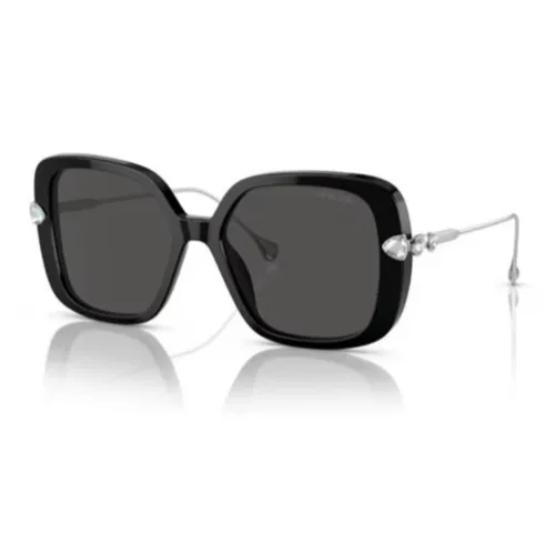 Swarovski Нерегулярная форма Солнцезащитные очки Мужской Черный