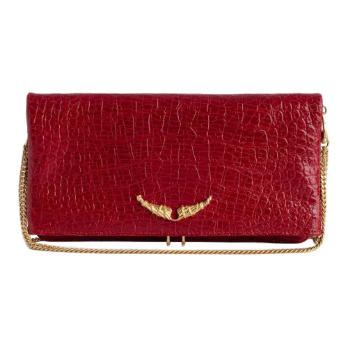 Zadig Voltaire Телячья кожа Одно плечо Через плечо Клатч Женский Красный