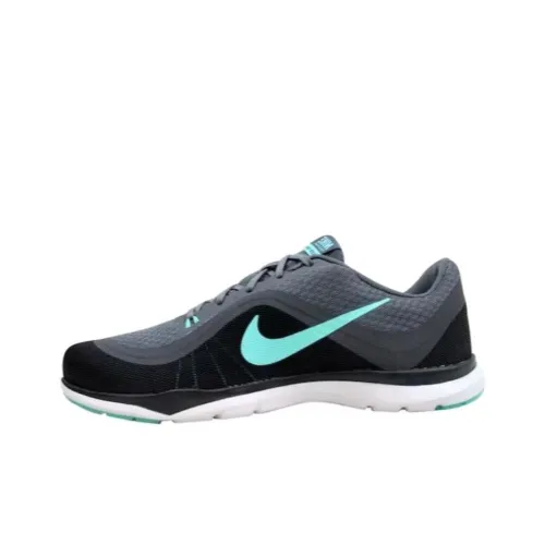 Nike FLEX TRAINER 6 Амортизация Износостойкие Низкие Кроссовки для тренировок Женские Черные Синие