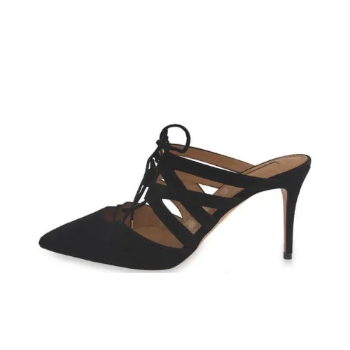 AQUAZZURA Домашние тапочки Женские Черные