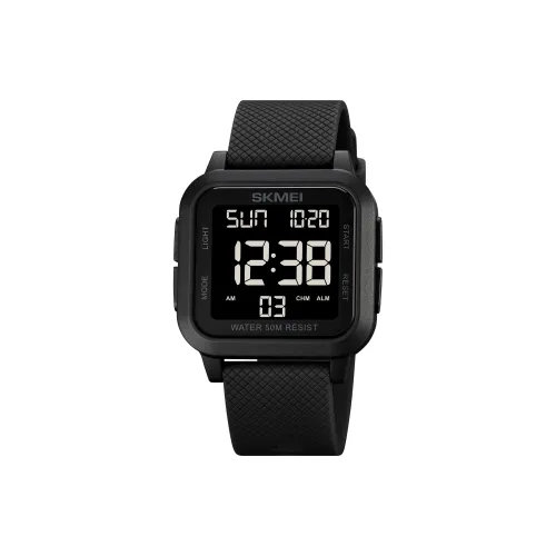 SKMEI Электронный механизм ПУ (полиуретан) Ремешок Часы Мужские Черный циферблат