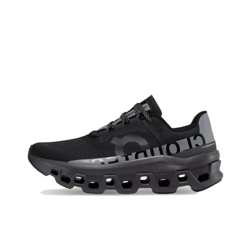On Cloudmonster Lumos Шокабронирующие Амортизирующие Низкий Топ Беговые Кроссовки Женские Черный