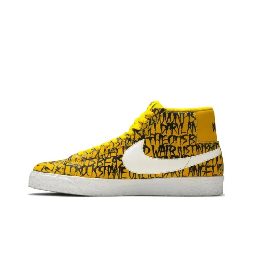Nike SB Blazer Премиум 'Neckface' Скейтборд Кроссовки Мужские Черные Желтые