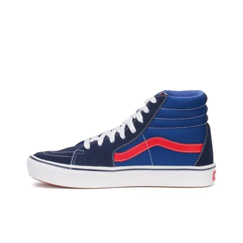 Vans Comfycush Sk8 Hi Высокие Кроссовки для Скейтбординга Унисекс Синие Красные