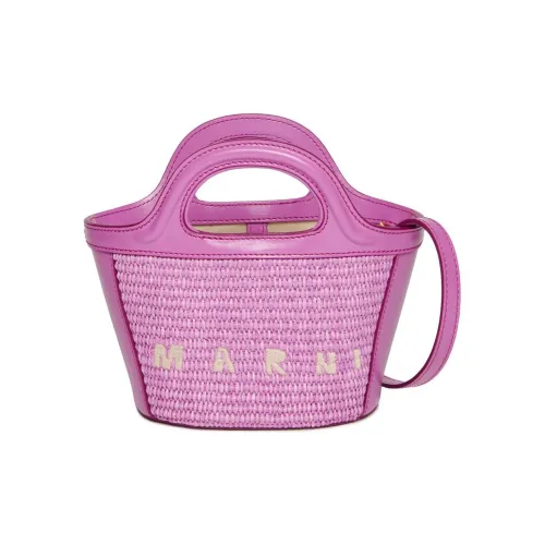 MARNI TROPICALIA Кожа с Рафия Сумка через плечо Сумка Экстра малый Детский Фиолетовый