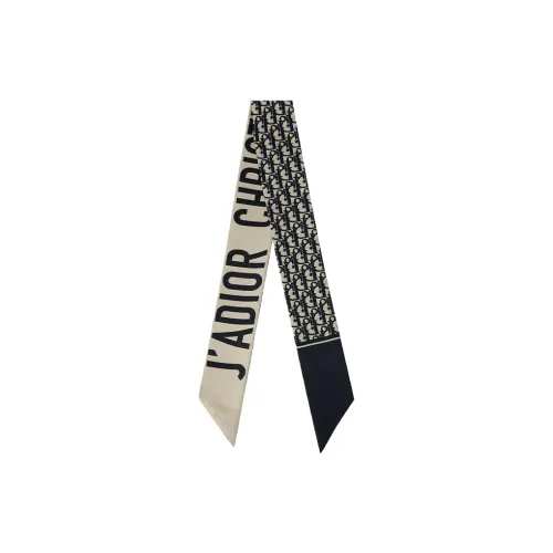 DIOR Шелковые шарфы Унисекс Морской синий