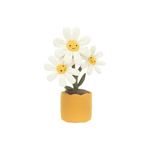 JELLYCAT Fun Plant Collection Daisy Цветочный дизайн Кукла Плюшевая кукла 34 см Высота