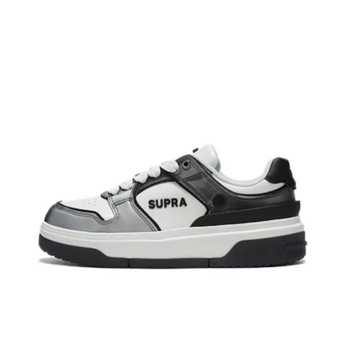 Кроссовки SUPRA для скейтбординга Low Top Черный Белый Серый Унисекс