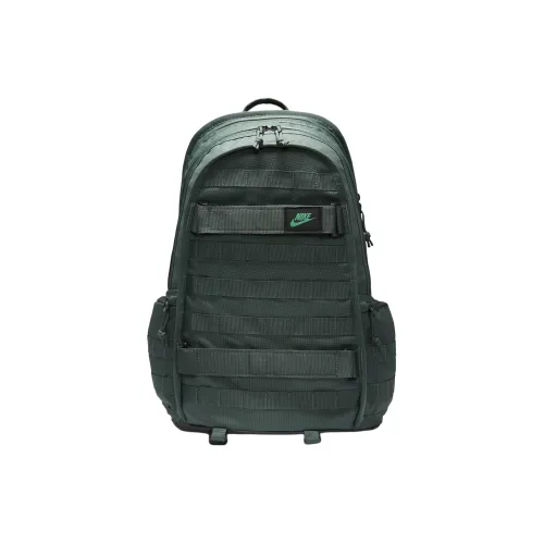 nike Ткань Рюкзак Стандартный Унисекс Винтажный Зеленый Черный Стадионный Зеленый