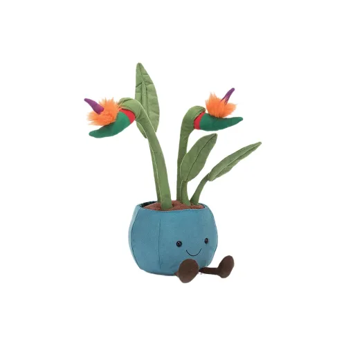 JELLYCAT Интересные предметы Паррот Цветочный дизайн Горшечная роса Куклы Плюшевая кукла 38 см Высота