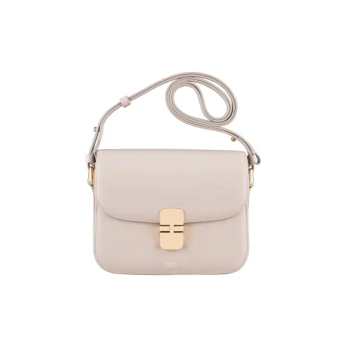 A.P.C Grace Коровья кожа Сумка через плечо Сумка на плечо Женская Лунный свет Серый