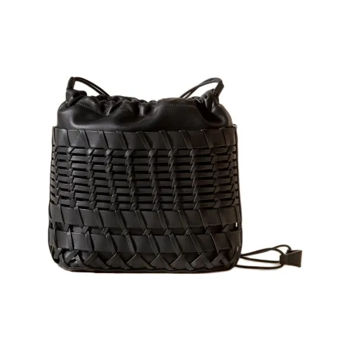 Hereu Овчина Сумка-ведро Сумка через плечо Женская Черная