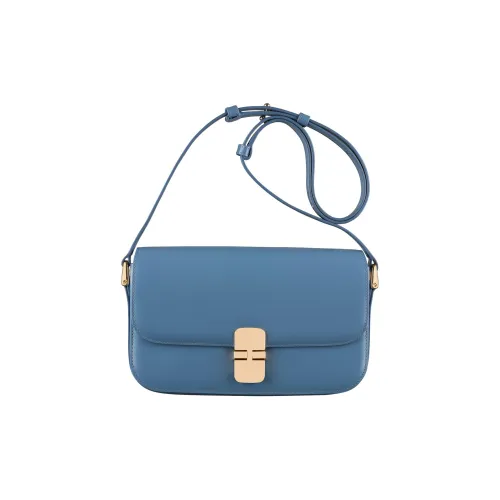 A.P.C Grace Сумка через плечо из коровьей кожи клатч женский синий