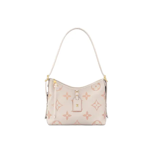 LOUIS VUITTON Тисненая кожа GRAIN LEATHER Сумка для покупок Сумка Сумка через плечо Маленькая Женская Латте и Розовая