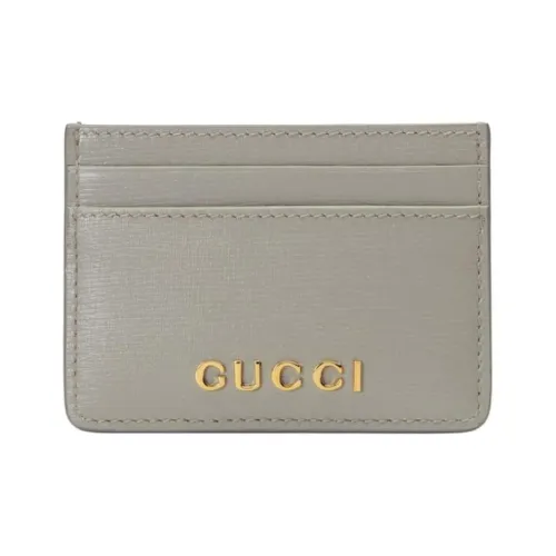 GUCCI Кожа Держатель для карт Женские Светло-серый