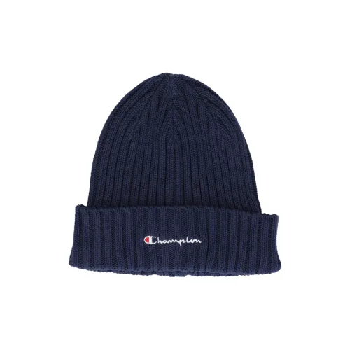 Champion Cotton Beanies Men's Dark Blue