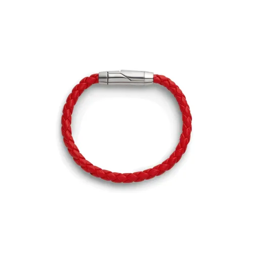 Bottega Veneta 925 стерлинговое серебро с 18К золотом кожа браслеты мужской красный