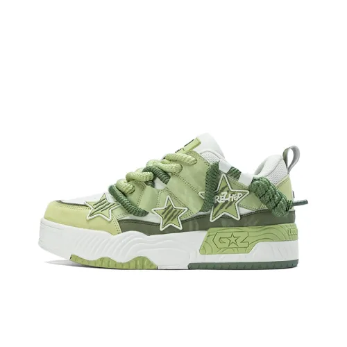 GREZHER противоскользящие и износостойкие визуально увеличивающие рост низкие кроссовки для скейтбординга унисекс авокадо-зеленый