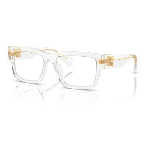 MIU MIU Нерегулярная форма Оправы для очков Мужской Прозрачный