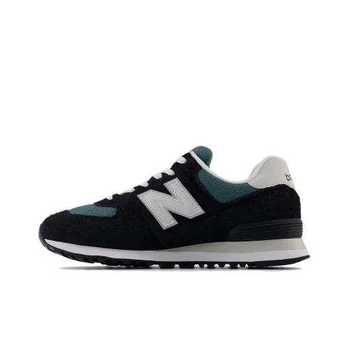 New Balance NB 574 Устойчивый к истиранию Низкий Топ Повседневная Городская Коммутерская Беговая Обувь Унисекс Черный Синий