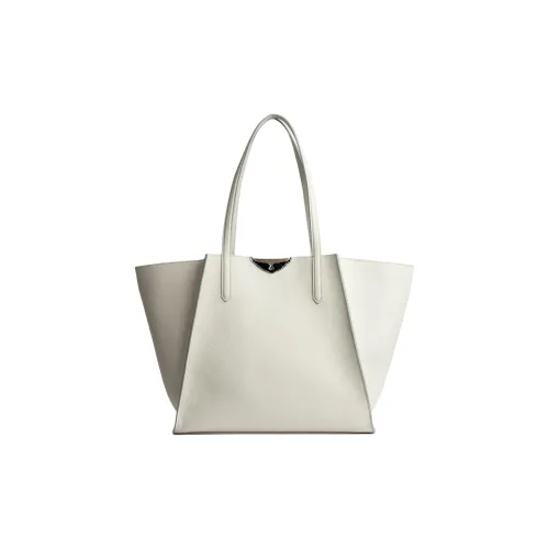 Zadig Voltaire Сумка Tote из крупнозернистой коровьей кожи сумка для покупок сумка через плечо женская сумка блестящий белый