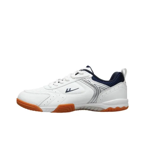 Warrior Shock Absorbers Slip-Resistant Low Top Training Shoes Unisex White Dark Blue Warrior Shock Absorbers Низкие кроссовки для тренировок с противоскользящим эффектом унисекс белый темно-синий