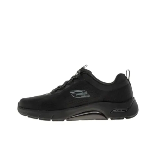 Skechers SKECH AIR ARCH FIT Устойчивый к истиранию Дышащие Низкие Кроссовки для бега Мужские Черные